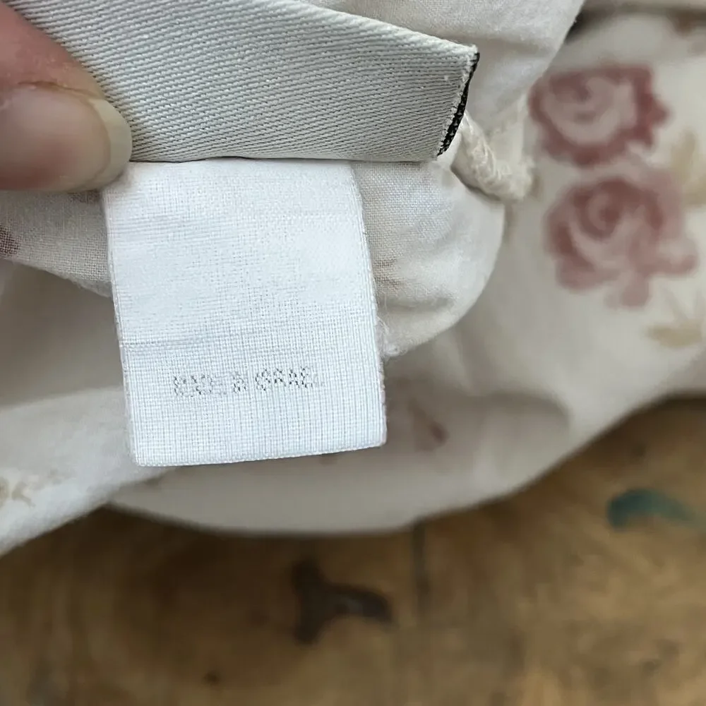 Pottery Barn Floral 100% Cotton Fitted Sheet 77